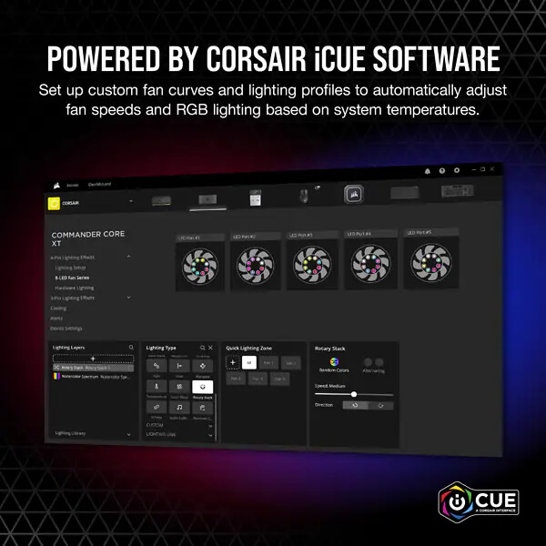 Corsair iCUE Commander Core XT RGB Lighting and Fan Controller